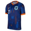 Original Fußballtrikot Niederlande F. De Jong 21 Auswärtstrikot EURO 2024 Für Herren